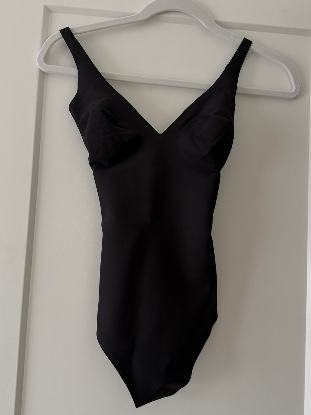 SKIMS Black V-Neck Sculpting Bodysuit